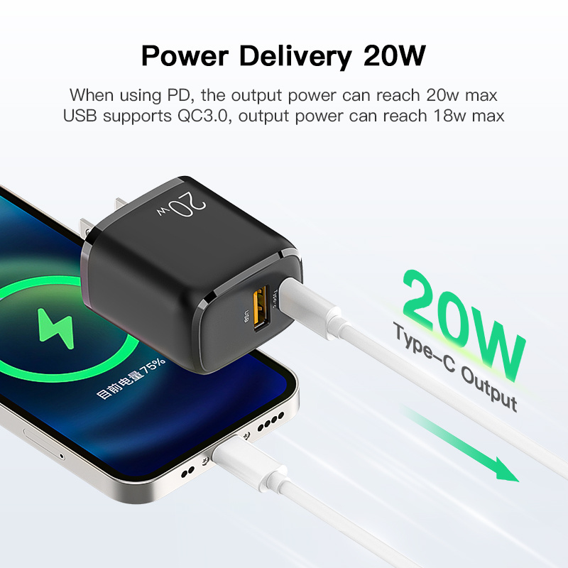 fast charging 5V 9V 12V DC USB type-c EU US UK AU universal mobile phone charger for android IOS