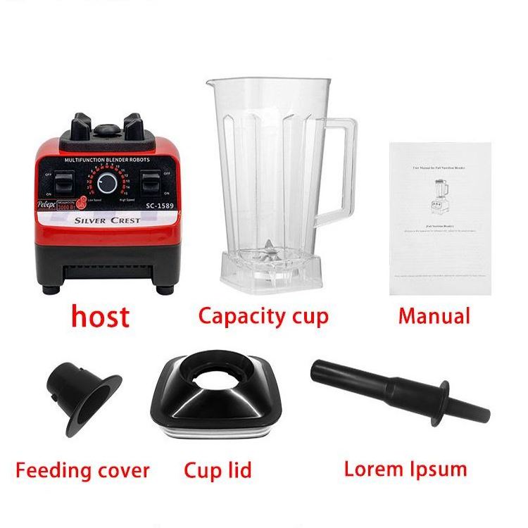 blender 3l red large oem brand, smoothie top high speed heavy hot 3000w duty cheap sell/