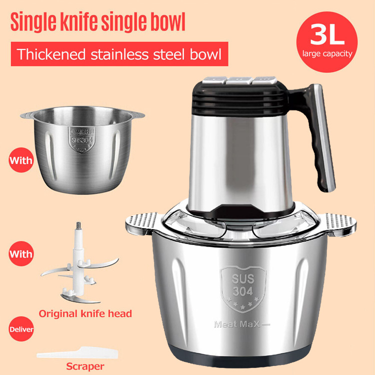 Multifunctional Household Best Small Mincer Silver Crest Electric Chopper And Mixer Home Use 2l 3l Meat Grinders Slicers Machine