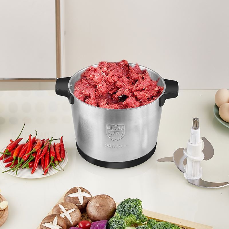 electric mixer 6 blade mixing heavy duty and flour, Portable container stainless steel 3l meat grinder/