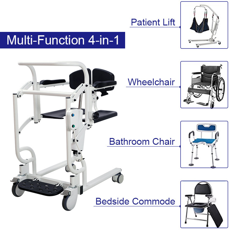 Hot Sale Wheelchair Toilet Commode Chair Electric Patient Lifting Transfer Chair Transfer Chair To Toilet For Elderly