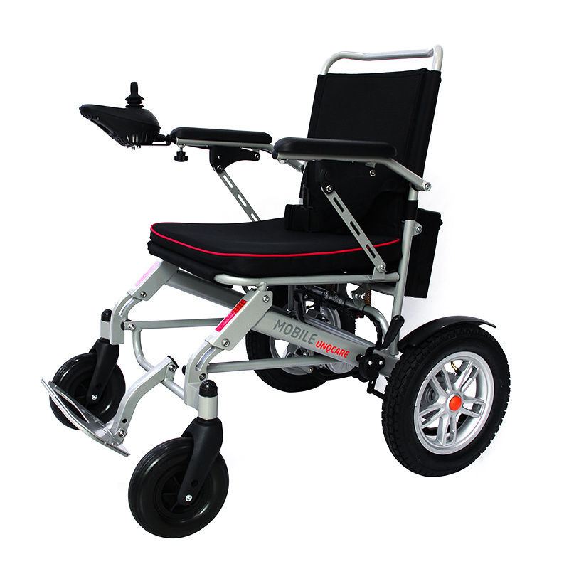 Portable Flexible Controller Brushless Motor Wheelchair Carbon Steel Folding Electric Wheelchair