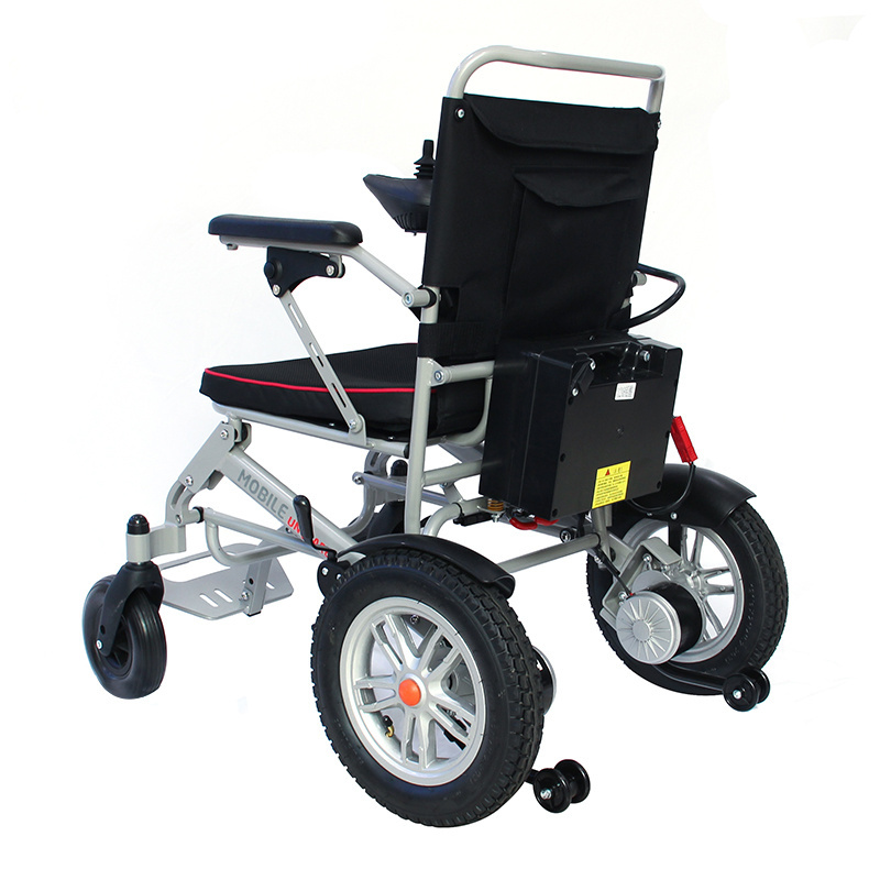 Portable Flexible Controller Brushless Motor Wheelchair Carbon Steel Folding Electric Wheelchair