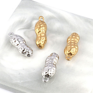 Wholesale Stainless Steel Peanut Charm For Jewelry Making Accessories Necklace Earrings Pendant