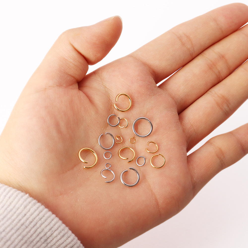 200PCS Stainless Steel Open Closed Jump Rings for Jewelry Making Bracelet Necklace Finding Accessories Filled Split Ring