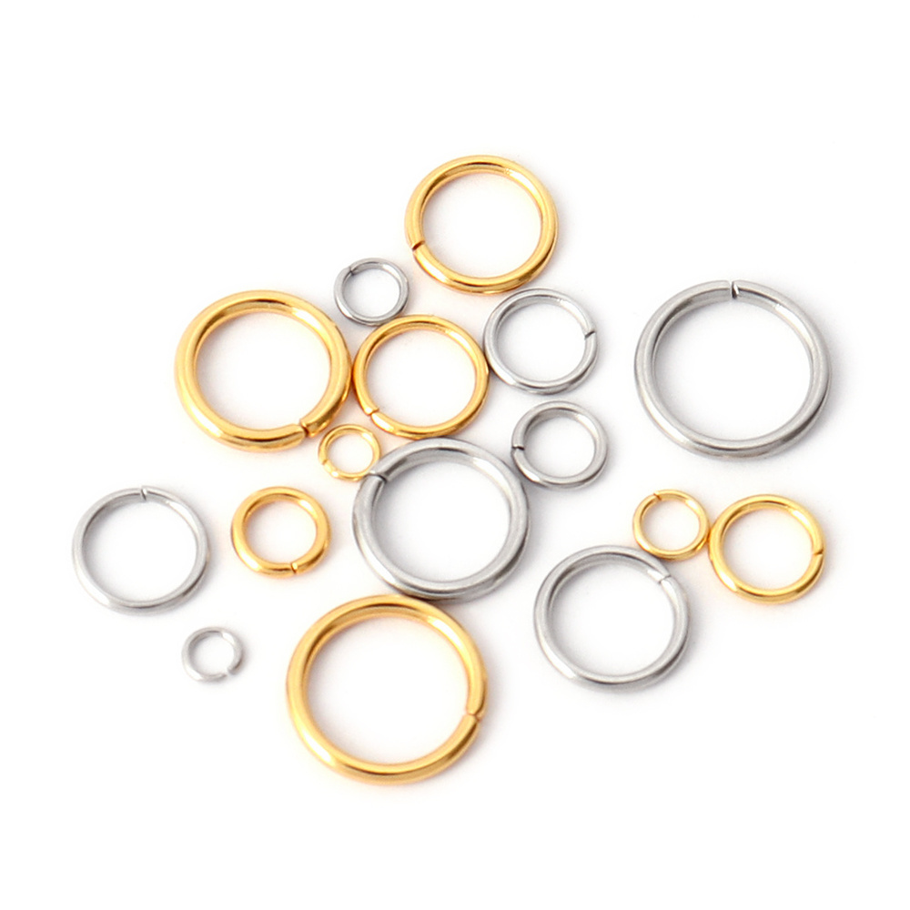 200PCS Stainless Steel Open Closed Jump Rings for Jewelry Making Bracelet Necklace Finding Accessories Filled Split Ring