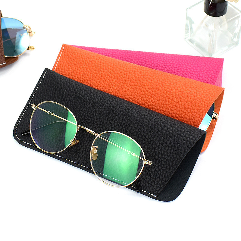 Handmade fashion sunglasses soft leather case spectacles eyeglasses case