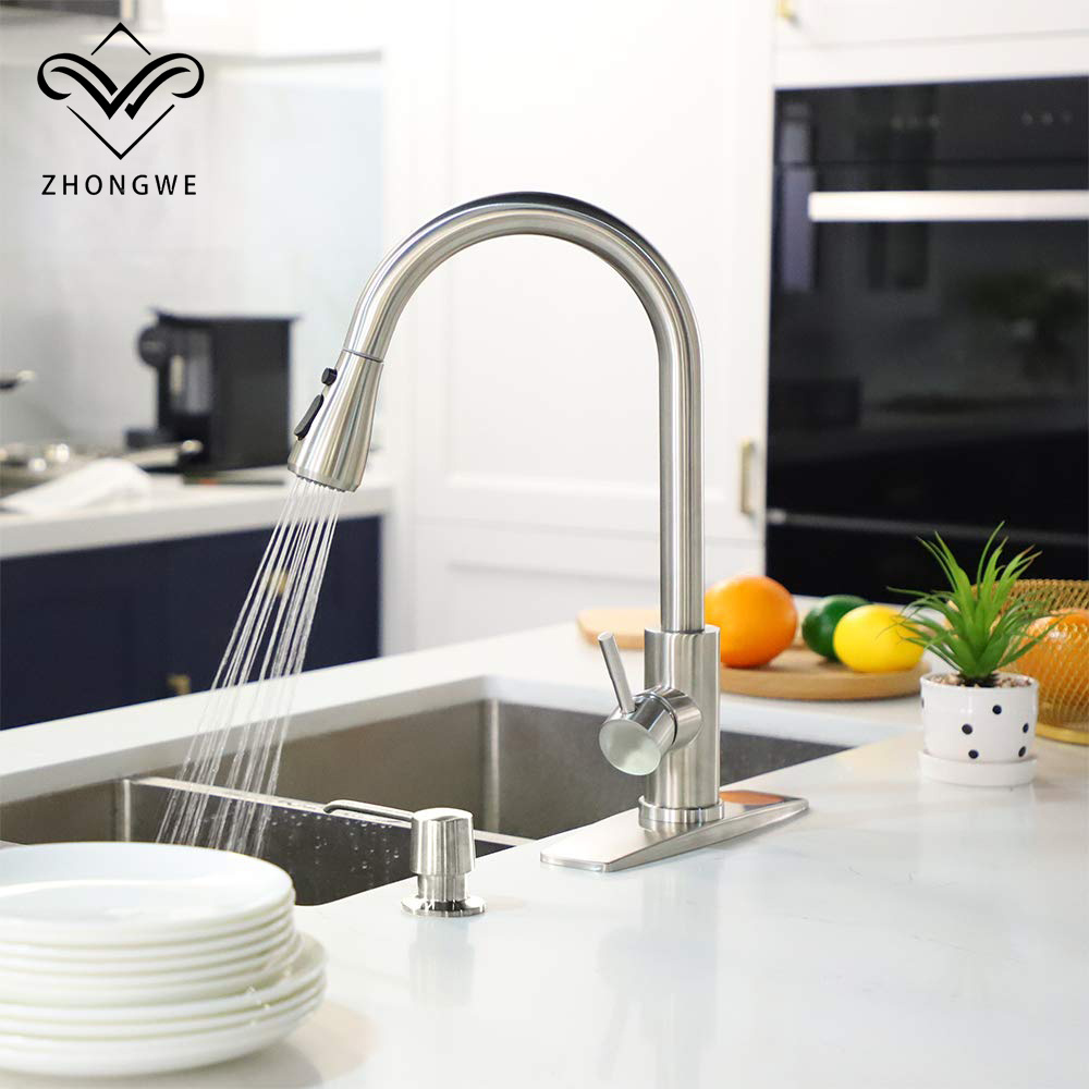 gold goose neck kitchen faucet hot and cold kitchen faucet head long