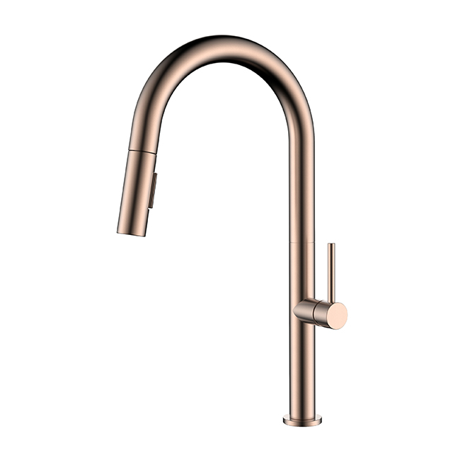 Brass Brushed Gold Black 360 Oegree Rotation kitchen Hot And Cold Water Sink Taps Pull Out Spout Kitchen Faucet