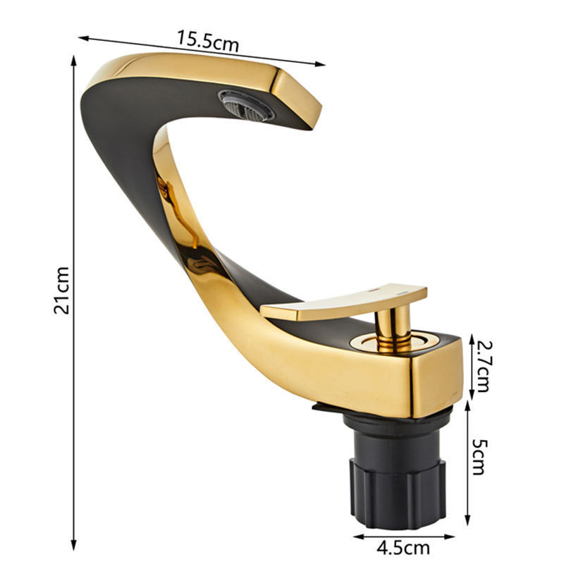 Waterfall Bathroom basin faucet wide mouth copper single handle cold hot water mixer taps