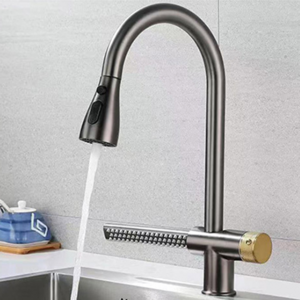 Waterfall Faucet Kitchen Sink Basin Bowl Mixer Hot Cold Pullout Water Tap Watering Faucet