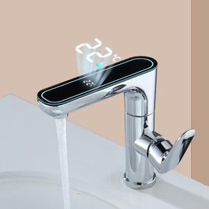 New arrivals Digital Display Temperature Display Screen Single Handle Taps Hot/Cold Water Single Mixers Basin Faucet Bathroom