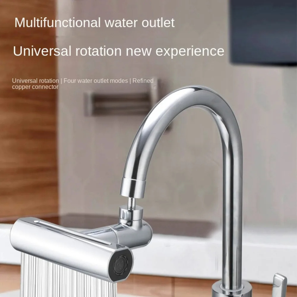 3 In 1 Kitchen Sink Faucet Bathroom Faucet Waterfall Splash Proof Universal Rotating Water Tap Nozzle Washbasin Faucet Extender