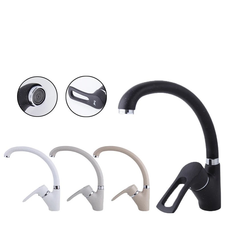 Modern Multicolor Spray painting Kitchen Faucet Cold and Hot Water Mixer Tap Single Handle 360 Rotation