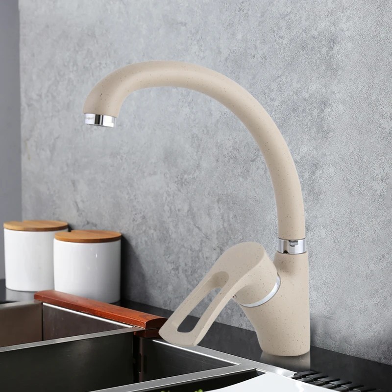 Modern Multicolor Spray painting Kitchen Faucet Cold and Hot Water Mixer Tap Single Handle 360 Rotation