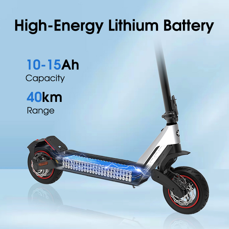 foldable 500/800w  china Warehouse E scooter Tubeless off-road tires speed adjustable Electric scooter for adult