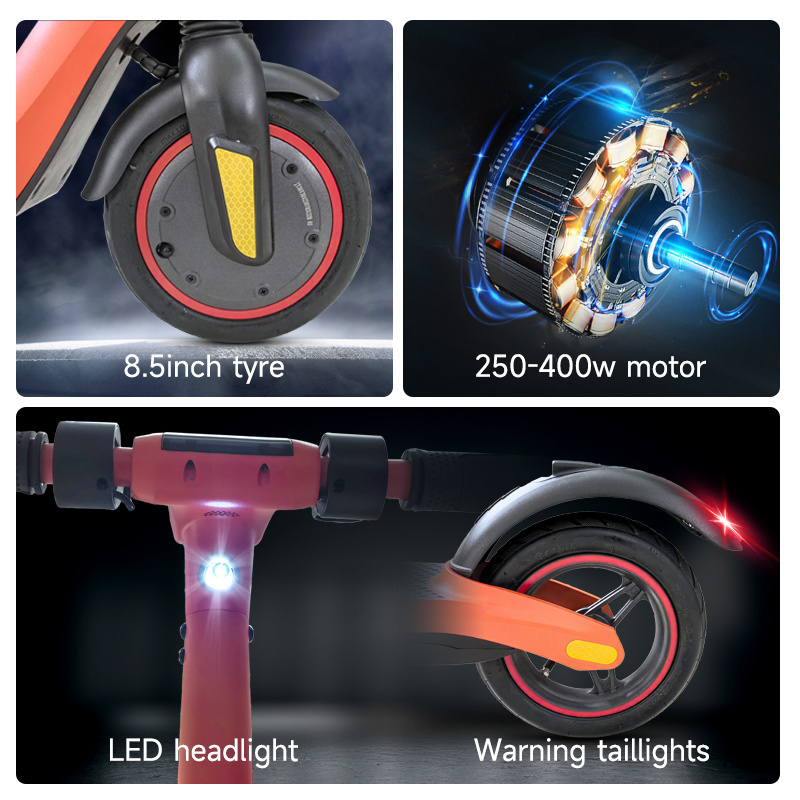 2024 new material magnesium alloy 350w 8.5 inch tire citycoco scooter E11 adult foldable portable 2 wheel electric scooter