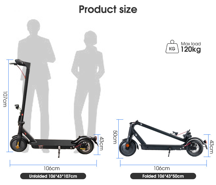 Street road legal scooter 350w motor 36v 7.5ah lithium battery max speed 20km/h adult folding electric scooter for german