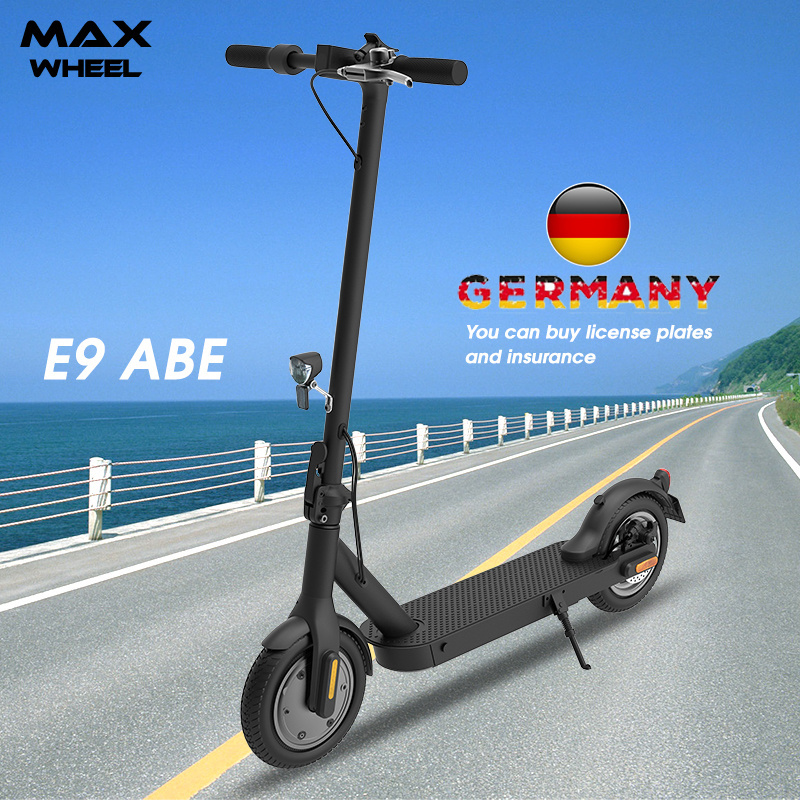 EU warehouse stocks 350W foldable portable 2 wheel scooter E9ABE with German street legal adult electric scooter