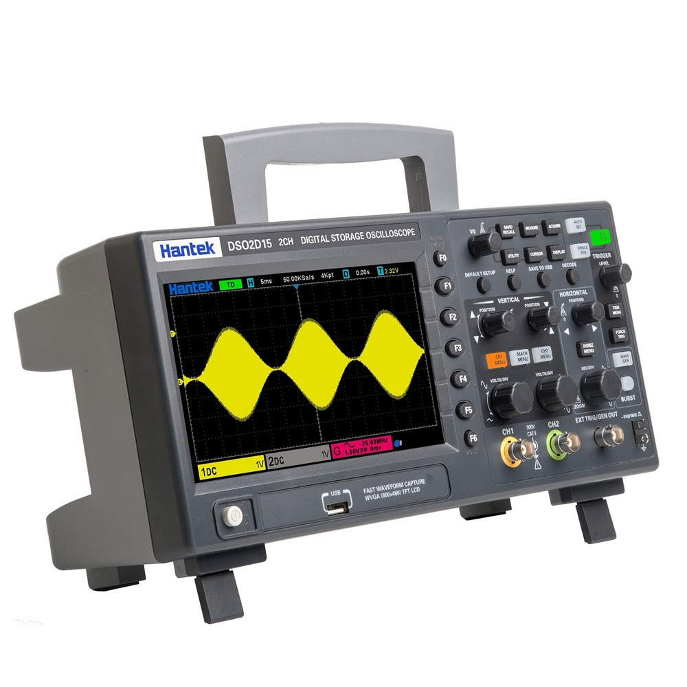 Hantek Dual Channel Economical Oscilloscope DSO2C  DSO2D Series 100MHZ/150MHZ Bandwidth Handheld Oscilloscope with Signal Source