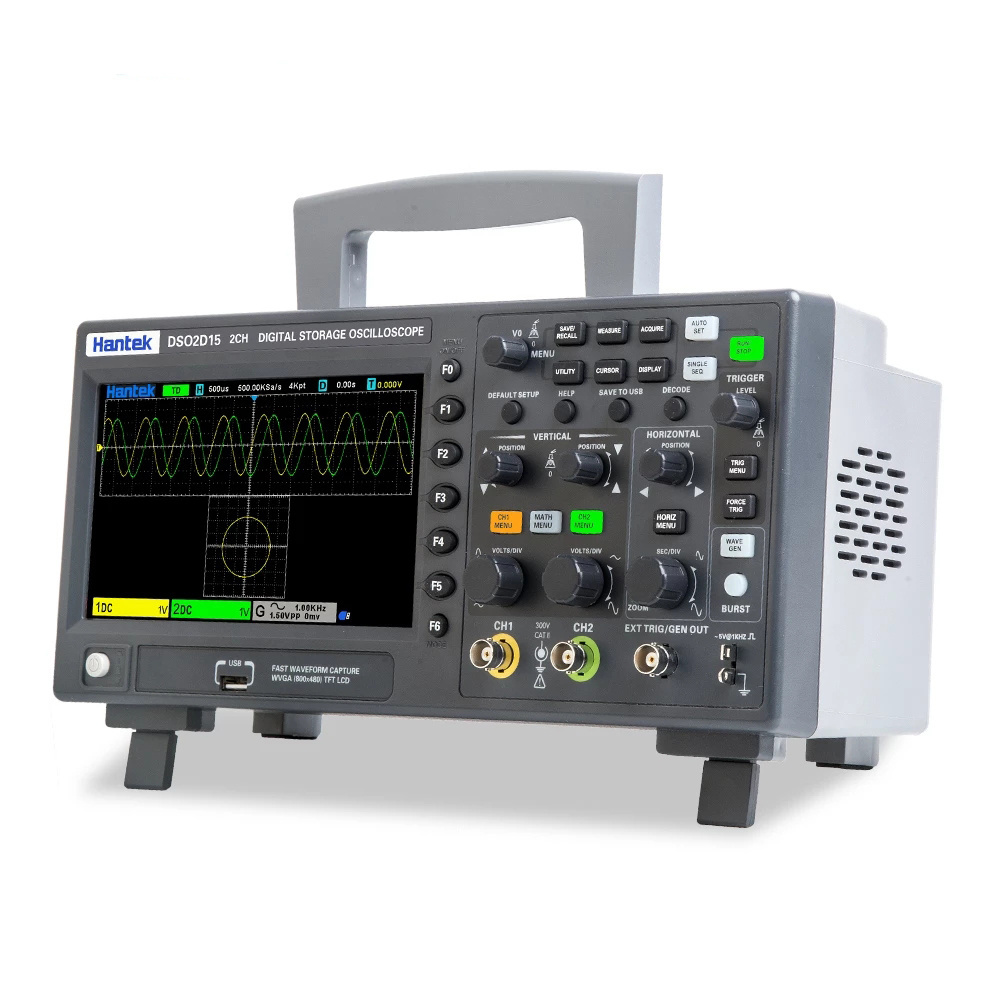 Hantek Dual Channel Economical Oscilloscope DSO2C  DSO2D Series 100MHZ/150MHZ Bandwidth Handheld Oscilloscope with Signal Source