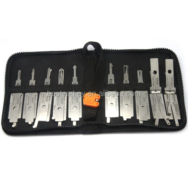 Best price auto 2 in 1 decoder and  lock pick tool 10pcs for one pack for locksmith set