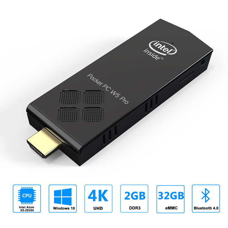 Factory T5A T5 Mini pc stick Portable Intel Z8350 4GB 8GB RAM 64GB 128GB 2.4&5.8GHz Dual Band WiFi window 10 Computer Stick T5B