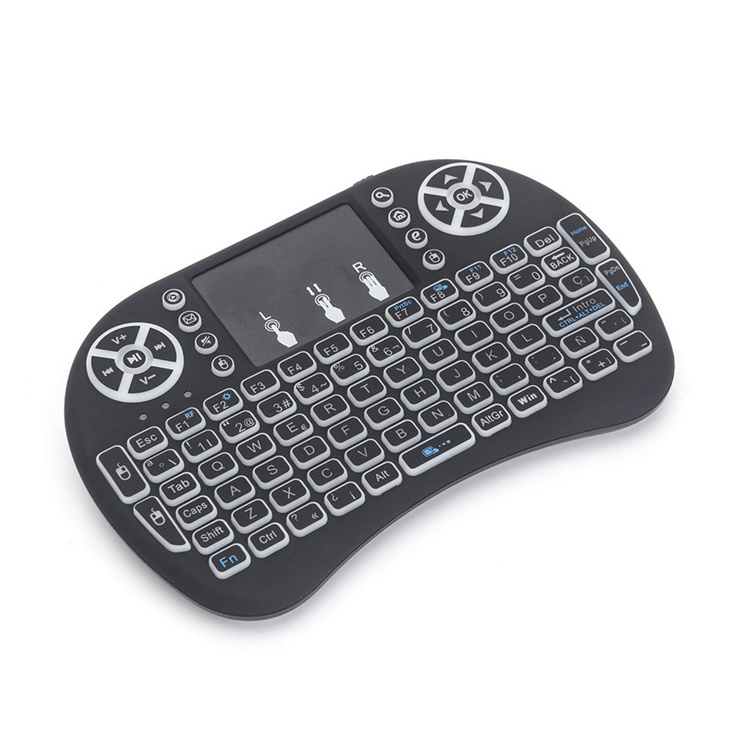 2.4G i8 mini Wireless Keyboard i8 air fly mouse Backlit English Russian Spanish French Remote Control for Android tv box