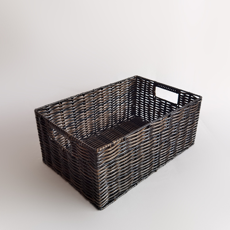 Handmade Wicker Storage Baskets Set Shelf  Woven Decorative Home  Organizing  Bins