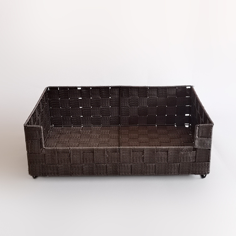 Pet Rattan/Wicker Pet  Bed Basket - Made of Woven Nylon Strap of Rattan with Firm Metal Frame, Indoor/Outdoor Sofa