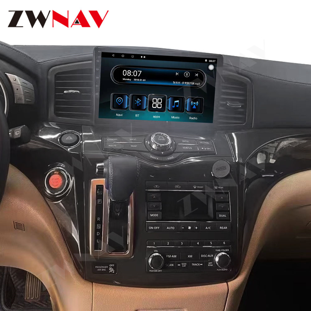 ZWNAV Vertical Tesla Radio Player Android 11.0 For Nissan Elgrand 2012-2015 Car Stereo with GPS Navigation Touch Screen HeadUnit