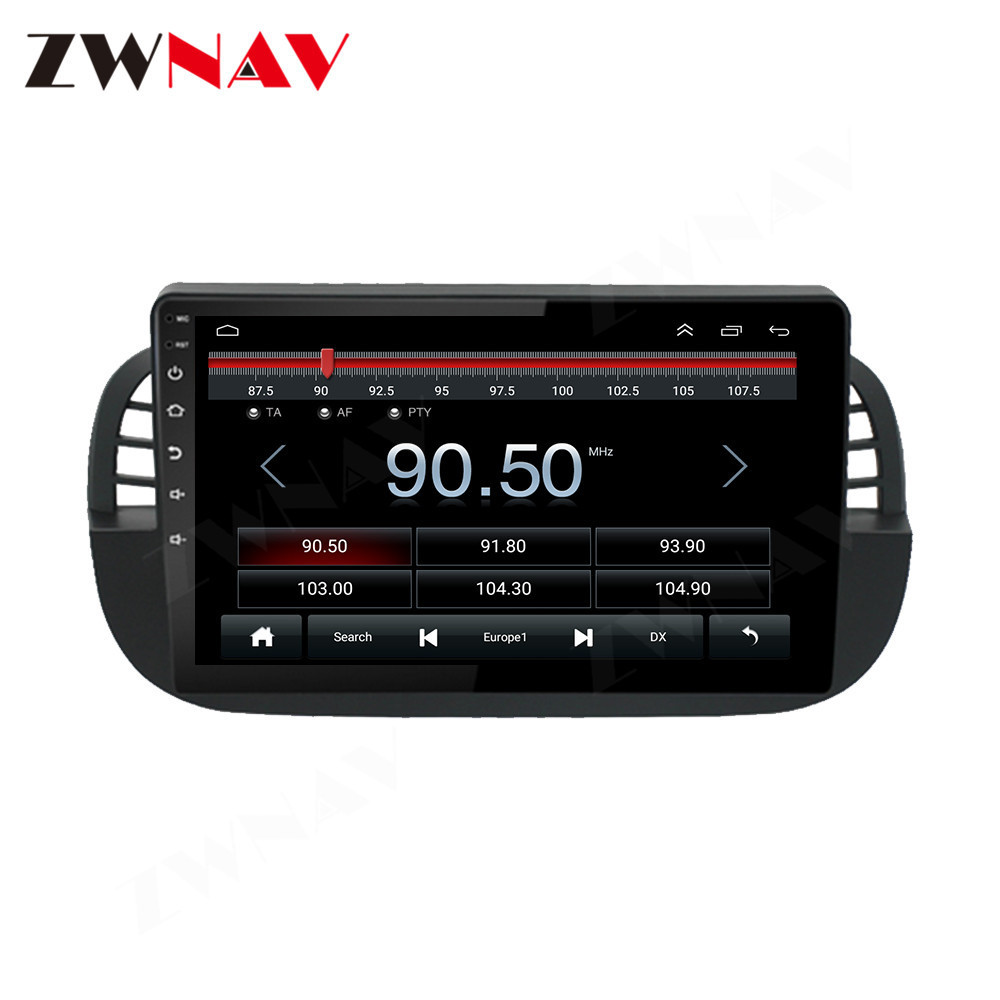 ZWNAV Car Multimedia Player Android Car Radio For FIAT 500 2007-2015 Fascia Frame Dash Kit 2 Din Car Stereo Audio Player