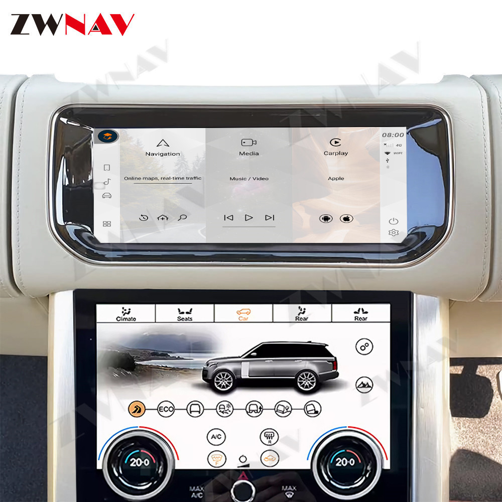 ZWNAV Android 10 13 Carplay  For Land Rover Vogue L405 2013-2017 Car Radio 13.3 Inch Touch Curved Screen With  GPS Navigation