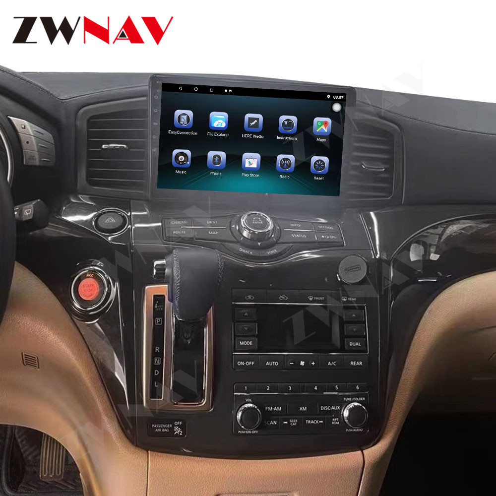 ZWNAV Vertical Tesla Radio Player Android 11.0 For Nissan Elgrand 2012-2015 Car Stereo with GPS Navigation Touch Screen HeadUnit