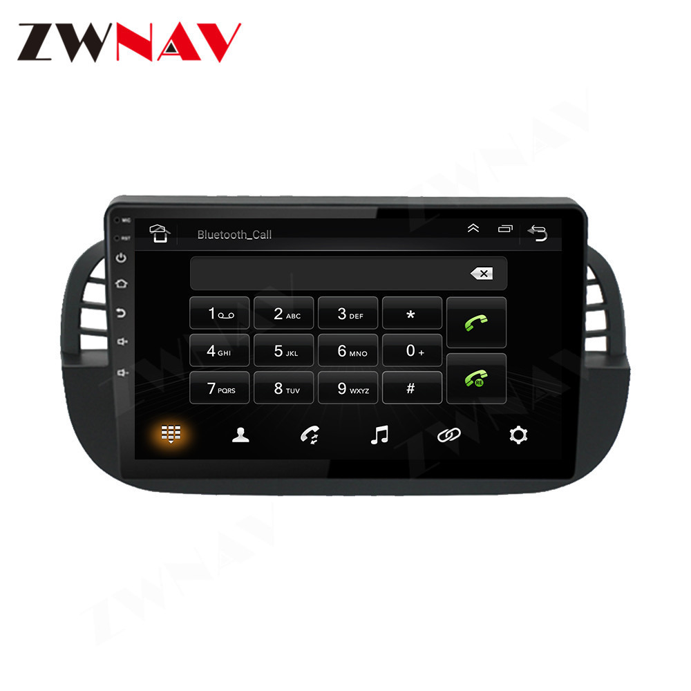 ZWNAV Car Multimedia Player Android Car Radio For FIAT 500 2007-2015 Fascia Frame Dash Kit 2 Din Car Stereo Audio Player