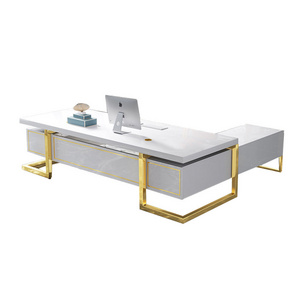 Baking Paint Desk Modern Luxury office furniture l shape executive desk ceo manager desk boss table