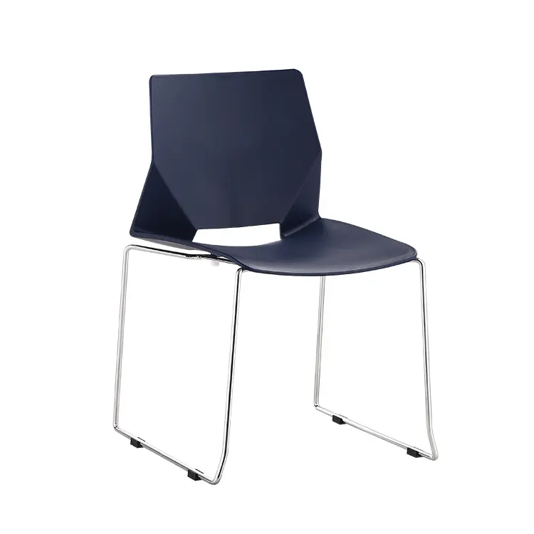 High Quality Chrome Steel Metal Legs PP Plastic Stackable Waiting Room Meeting Conference Chairs