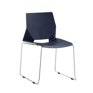 High Quality Chrome Steel Metal Legs PP Plastic Stackable Waiting Room Meeting Conference Chairs