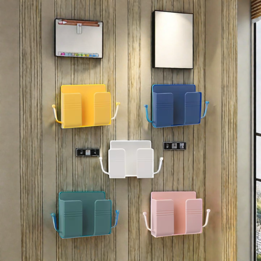 Multi-Functional Mobile Phone Wall Hanging Box Perforation-Free Bedroom Storage Rack