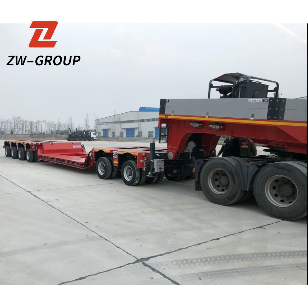 12 axl heavi load self-propelled modular transporter Hydraulic Drop deck semi trailer