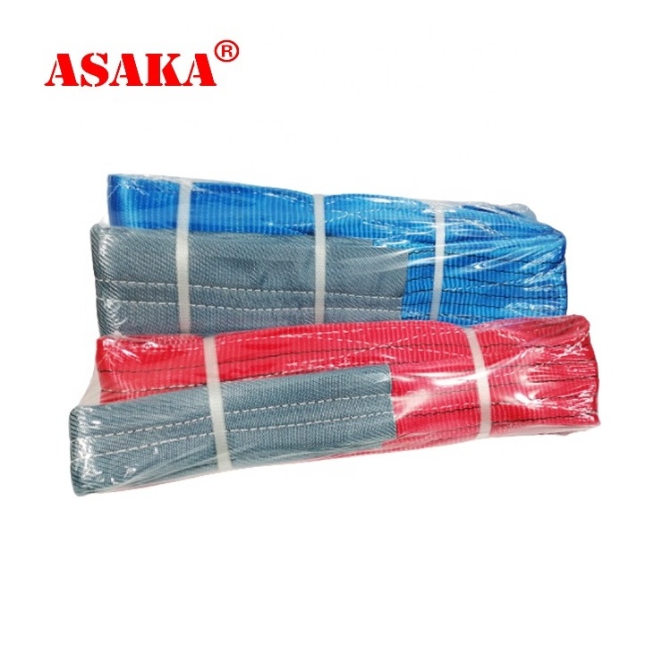 High Quality 8Ton 4Meter Load Slings Safety Belt Lifting Blue and White Color Webbing Sling with Best Price