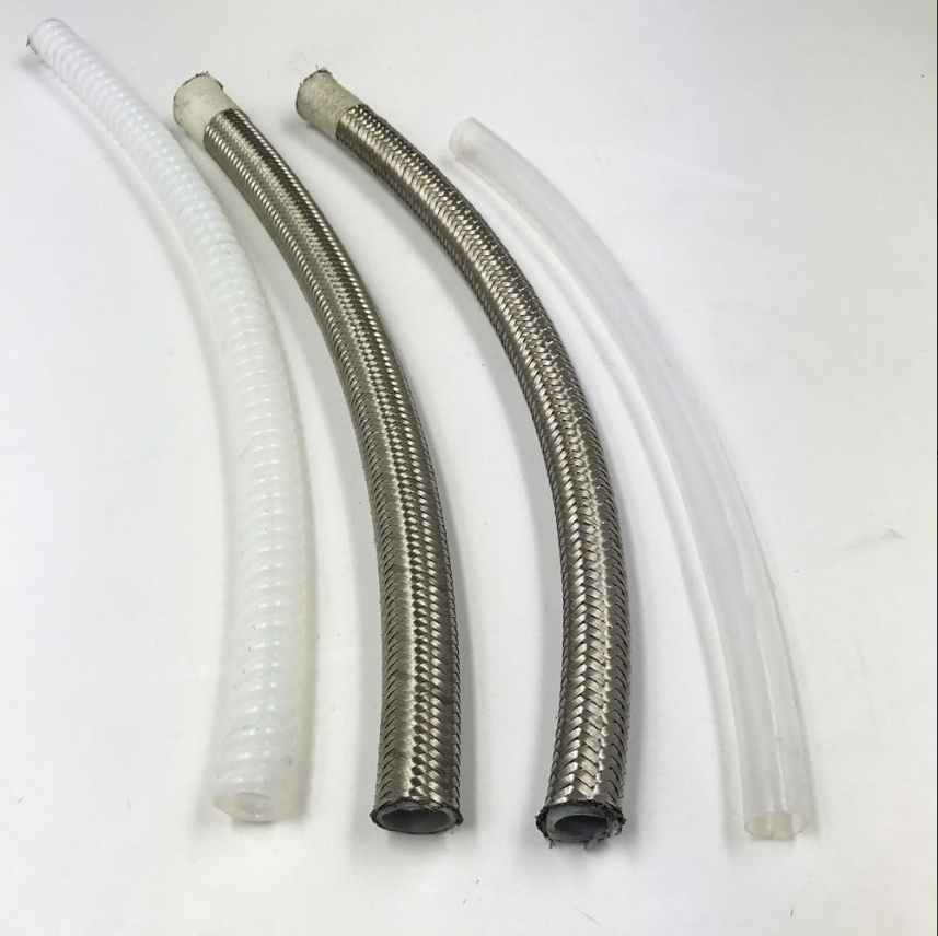 4*2.5 mm  5*6mm 8*10mm 6*8mm ozone hose ptfe stainless steel braided ptfe corrugated hose