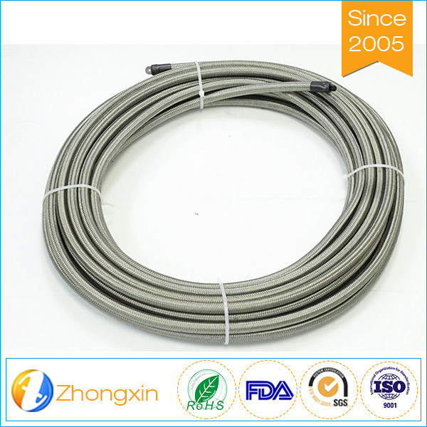 3 FOOT Stainless STEEL Braided E85 AN6 AN-6 PTFE inner  Oil Line Fuel Hose