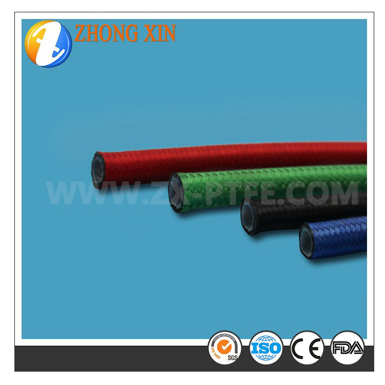 White blue green red nylon braided hose sleeve for ptfe an3 brake line hose