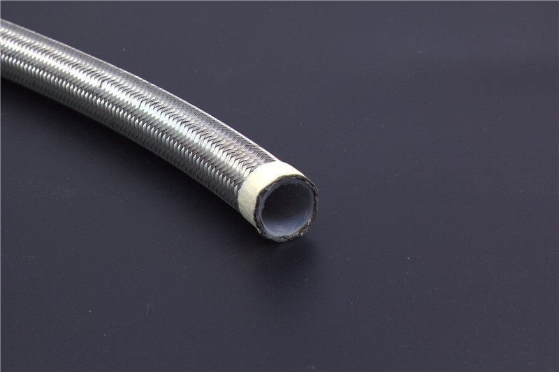 PTFE Hose Tube Flexible Stainless Steel Braided Fuel Smooth Bore / Corrugated PTFE Hose High Pressure PTFE Brake Hose Hydraulic