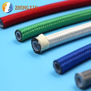 White blue green red nylon braided hose sleeve for ptfe an3 brake line hose