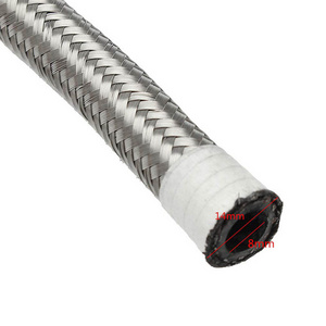 Durable high temp corrosion resistance braided 304 wire ptfe smoothbore hose/pipe