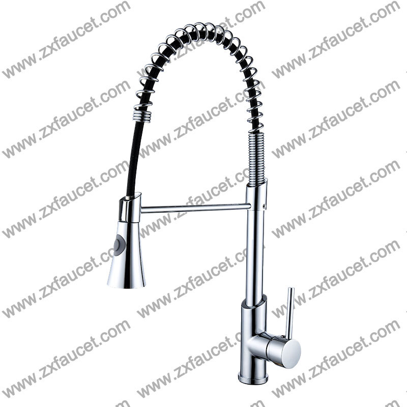 Industrial Single Hole Brass Gooseneck Kitchen Mixer Tap Faucet