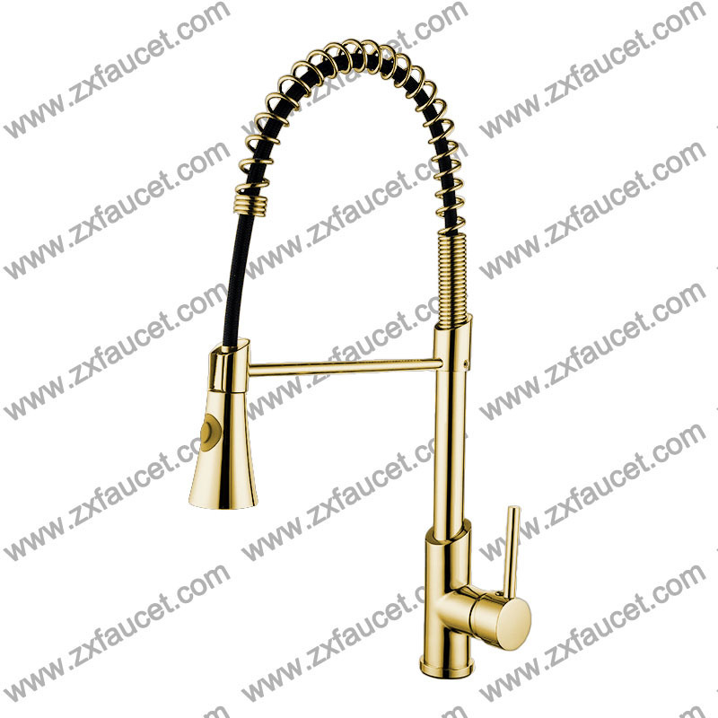 Industrial Single Hole Brass Gooseneck Kitchen Mixer Tap Faucet