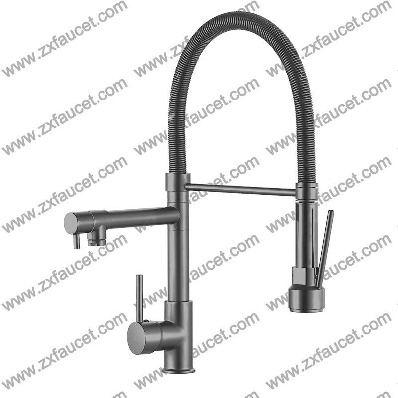 Zuoxuan Kitchen Faucet Classic Stainless Steel 304 Water Tap Modern Kitchen Taps Brass Pull Out Sprayer Kitchen Mixer Faucets